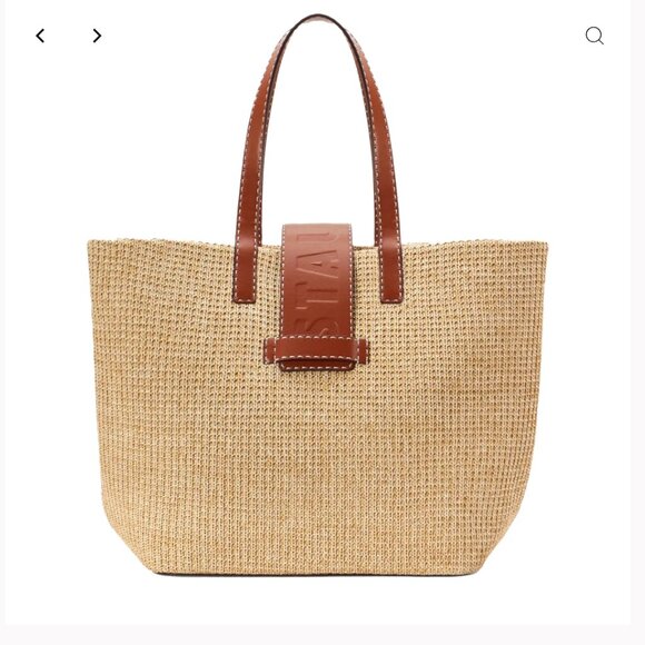 Staud Raffia Tote Shoulder Bag - Picture 3 of 9